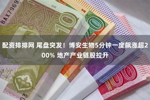 配资排排网 尾盘突发！博安生物5分钟一度飙涨超200% 地产产业链股拉升