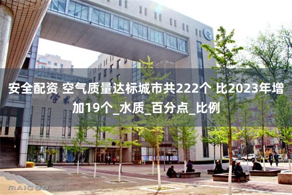 安全配资 空气质量达标城市共222个 比2023年增加19个_水质_百分点_比例